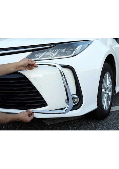 Toyota Corolla Uyumlu 2019+ Sis Kaşı   Nikelaj