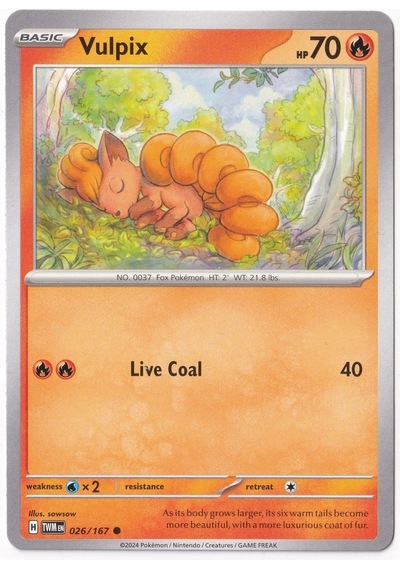 Vulpix 026/167 - Twilight Masquerade - Pokemon Kartı Mint