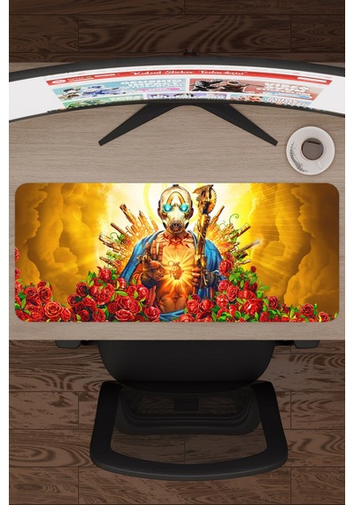Borderlands Kaymaz Dikişli Kauçuk Oyuncu Mousepad V1 - 70x30 Xl Gaming Mouse Pad Fare Altlığı