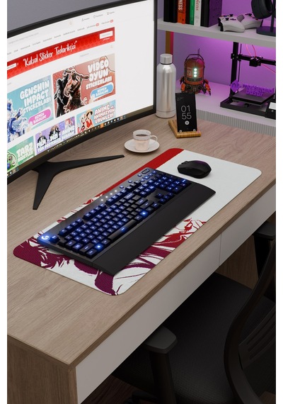 Metal Gear Solid Kaymaz Dikişli Kauçuk Oyuncu Mousepad V4 - 70x30 Xl Gaming Mouse Pad Fare Altlığı