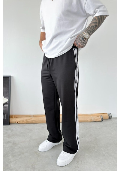 Siyah Şerit Detaylı Baggy Eşofman