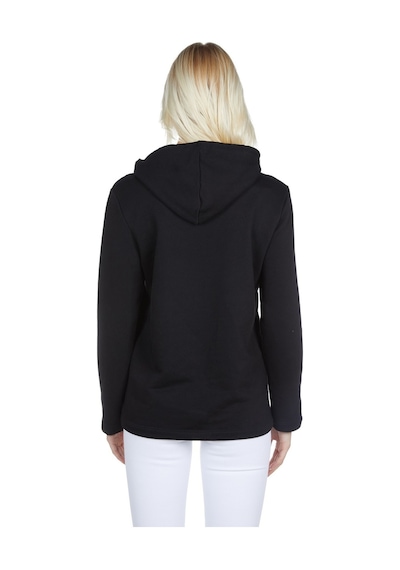 Luvmabelly 4505 Pamuklu Yandan Fermuarlı Lohusa Emzirme Sweatshirt-siyah