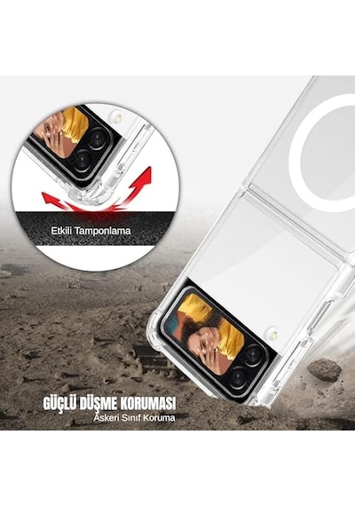 Samsung Galaxy Z Flip 3 Uyumlu Kamera Korumalı Magsafe Wireless Şarj Özellikli Şeffaf Kılıf Şeffaf, Samsung Gala Diğer Samsung Galaxy Z Flip 3 Uyumlu Kamera Korumalı Magsafe Wireless Şarj Özellikli Şeffaf Kılıf Şeffaf, Samsung Gala Diğer