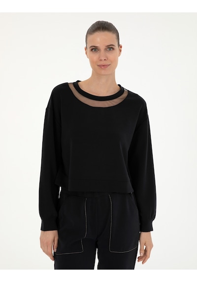 Pierre Cardin Kadın Siyah Sweatshirt 50282634-vr046 Siyah