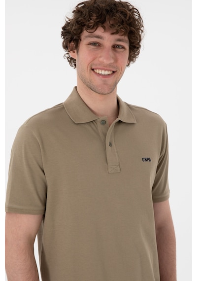 U.S. Polo Assn. Erkek Regular Fit Polo Yaka Haki Basic Tişört 50306007-VR027