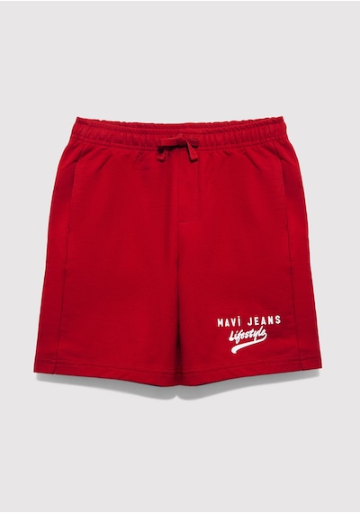 Mavi - Mavi Jeans Baskılı Kırmızı Şort 6410019-89125