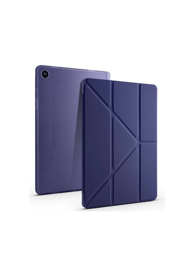 Galaxy Uyumlu  Tab A9 Kılıf Zore Tri Folding Kalem Bölmeli Standlı Kılıf-yeşil Kapaklı Kılıf