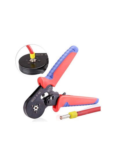 Yüksük Sıkma Pensesi 6 Köşeli 0,25 – 6 mm² Kendinden Ayarlı | HSC8 6-6A