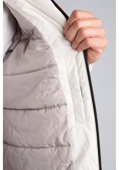 Defacto Regular Fit Kapüşonlu Renk Bloklu Su Geçirmez Mont H1896ax26wner232 Ekru-er232