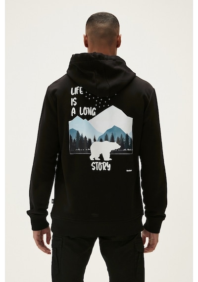 Bad Bear Long Story Erkek Sweatshirt Siyah