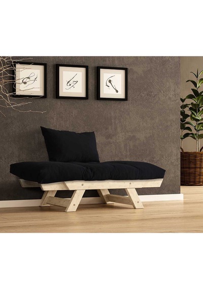 Woodesk Adalar Masif Natural-siyah Renk Berjer Cpt8149-140 Siyah