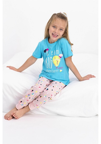 Rolypoly RP2441-G Kız Çocuk Pijama Takımı Turkuaz Rolypoly RP2441-G Kız Çocuk Pijama Takımı Turkuaz