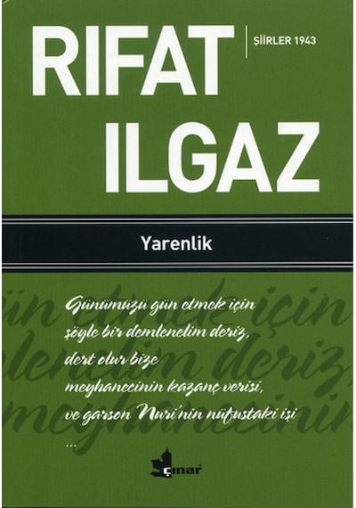 Yarenlik - Rıfat Ilgaz - Çınar Yayınları