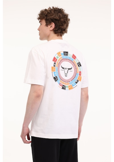 Wrangler Loose Fit Grafik Logo Beyaz Erkek Kısa Kol T-shirt 000000000102265396 Beyaz