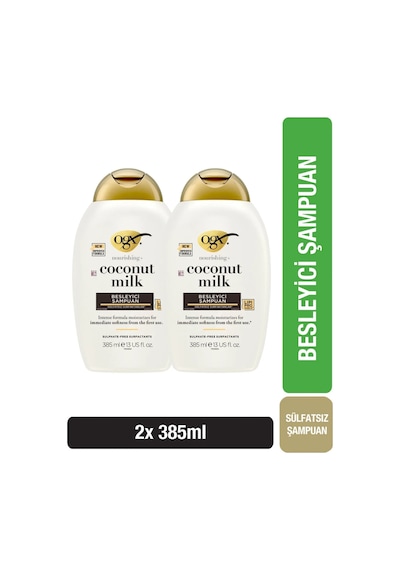 OGX Coconut Milk Besleyici Sülfatsız Şampuan 385 ml x2