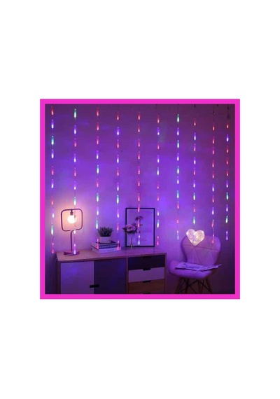 3 Metre 150cm 10 Saçaklı Yağmur Led Işık Perdesi Eklemeli Yılbaşı Süsü/hediyelik Rgb