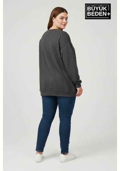 Süperlife Kadın Büyük Beden Milano İtalia Baskılı Bisiklet Yaka İnce Sweatshirt Spr26bswk956-9 Antrasit Süperlife Kadın Büyük Beden Milano İtalia Baskılı Bisiklet Yaka İnce Sweatshirt Spr26bswk956-9 Antrasit