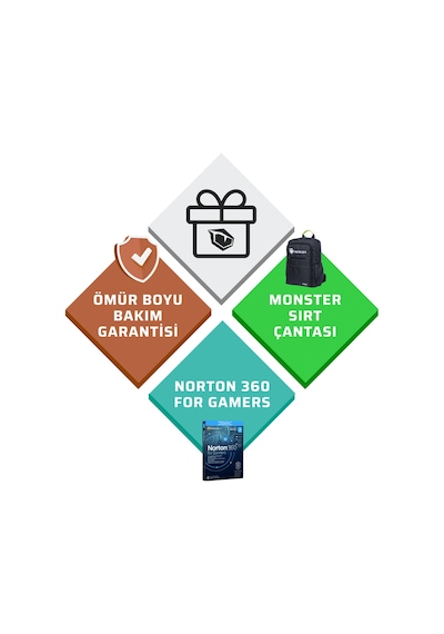 Monster Abra A5 V21.5.1 i5-12450H 16 GB 1 TB SSD RTX3050 15.6" W11H Dizüstü Bilgisayar