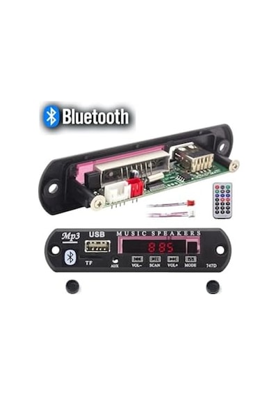 Class Araç Araba Oto Teyp Aux Usb Sd Bluetoothlu Mikrofonlu Çevirici Board Teyp Dönüştürücü 2023