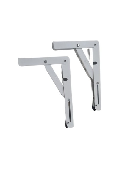 Şen Metal Mandallı Katlanabilir Masa Konsolu Beyaz 30cm 1çift Beyaz