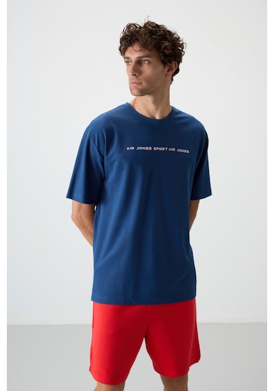 Air Jones Tommy Life Parlament Pamuklu Kalın Yüzeyi Dokulu Oversize Fit Baskılı Erkek T-shirt - 88371 Parlament Air Jones Tommy Life Parlament Pamuklu Kalın Yüzeyi Dokulu Oversize Fit Baskılı Erkek T-shirt - 88371 Parlament