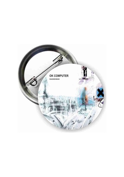 Radiohead Ok Computer Buton Rozet Altın - Beyaz - Siyah