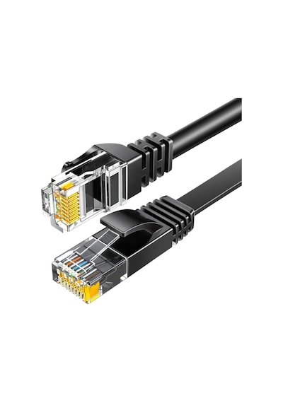 Essager 2 Metre Cat6 1000mbps Süper Hızlı Gecikmesiz Ethernet Kablosu, 1gbps Altın Kablama Uçlu İnternet Kablosu