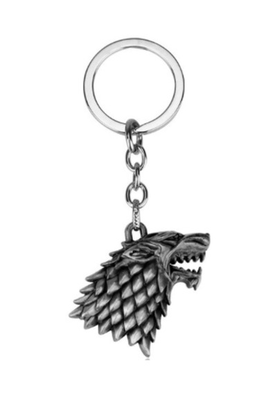 Game Of Thrones Stark İthal Anahtarlık Kolye Gri Anahtarlık