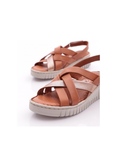 Dgn 1013 Kadin Kalin Taban Sandalet Taba