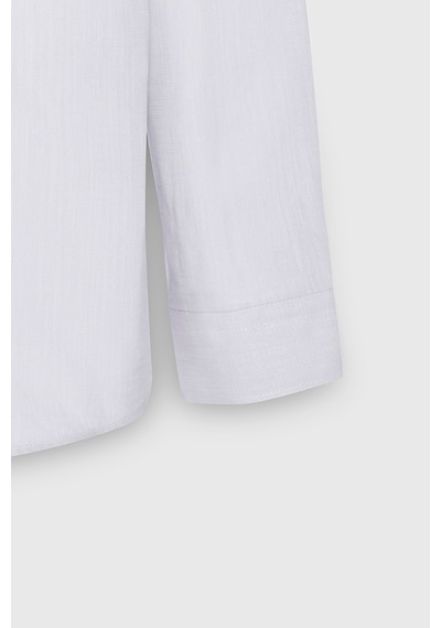 AC&Co / Altınyıldız Classics Erkek Beyaz Slim Fit Dar Kesim Düğmeli Yaka Flamlı Casual Gömlek 4A2022200073BYZXL Beyaz