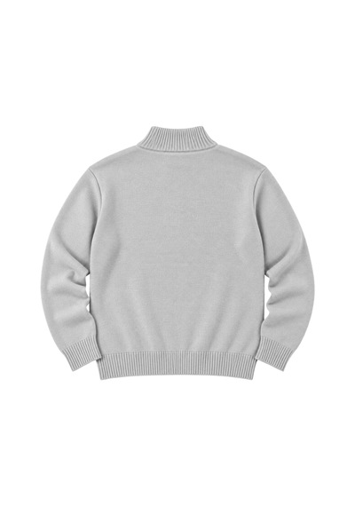 Battalmoda Erkek Büyük Beden Gri Hattush Dik Yaka Cepli Triko Hırka 3xl-4xl-5xl-6xl