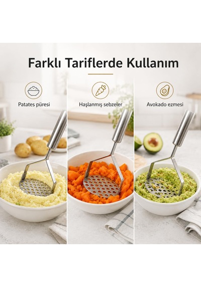 Mutfak Seti Patates Ezici Çok Renkli