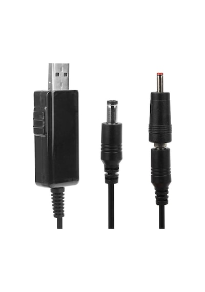 Electroon 5v 9v - 12v Usb To Dc Çevirici Kablo 5.5x2.1mm Jak Fişli Dijital Ekranlı