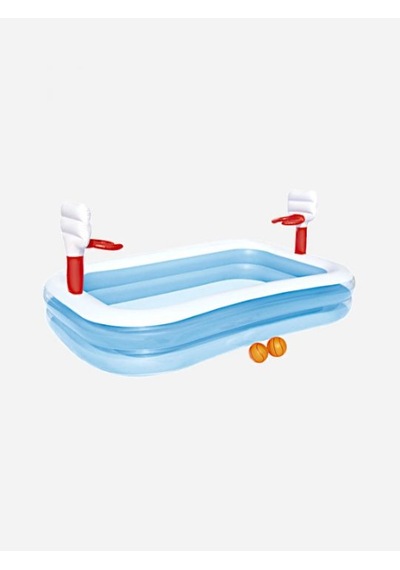 Bestway 54122 Basketbol Sahası Potalı Havuz 251x168x102 CM Çok Renkli