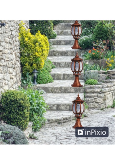 Sekizgen Eskitme Set Üstü Bahçe Armatürü, Bahçe Apliği, Set Üstü Dekoratif Armatür, Bahçe Armatürü Diğer