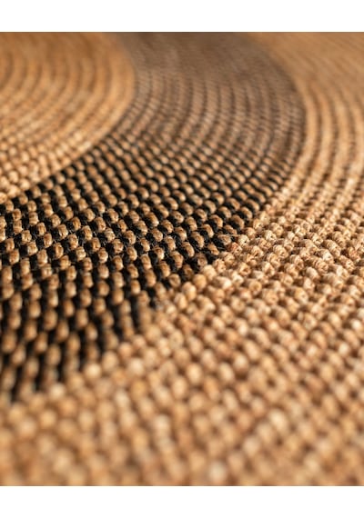 Madame Coco Alsace Yuvarlak Kilim - Naturel/siyah - 120 Cm 8684427193228 Çok Renkli