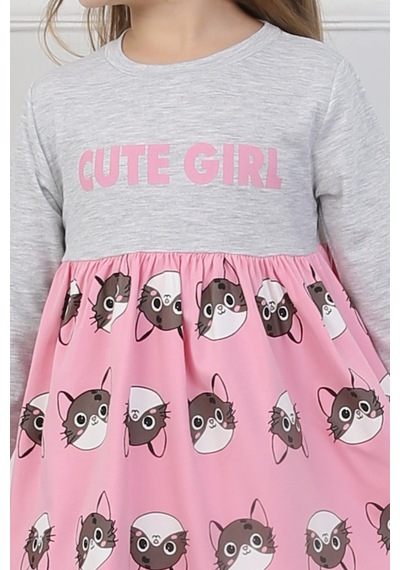 Kız Çocuk Elbise Cute Girl Pembe