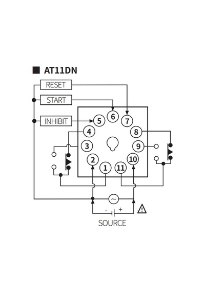 Autonics At11dn ,48x48mm 24v..220vac/dc Kontak-2a2k Yuvarlak-11-pin Zaman Röle