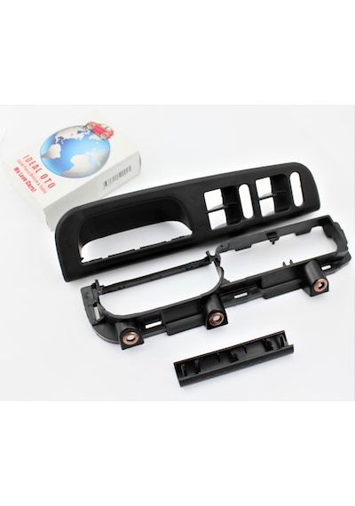 VW Golf 4 Bora Kapı Kolu Cam Düğme Çerçeve Kapak Seti - 4 Kapılı