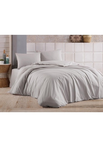 Çeyiz Diyarı Almond Çift Kişilik Nevresim Takımı Gri