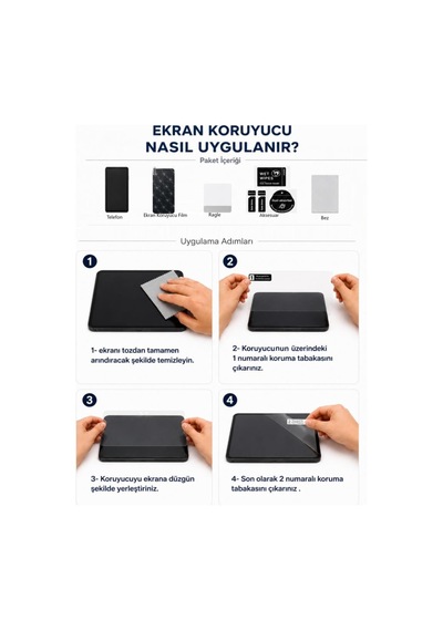 Poco C81 Pro Hayalet Ekran Koruyucu 9h Nano Şeffaf 6.9 İnç