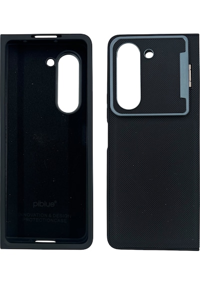 Nettech Samsung Galaxy Z Fold 5 Uyumlu Manyetik Standlı Seri Arka Koruma Kılıf - Gri Gri
