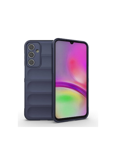 Galaxy Uyumlu A25 Kılıf Kamera Korumalı Esnek Silikon Parmak Şeritli Pazarplus Lacivert