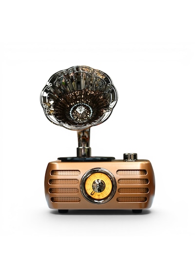 Rt-704 Nostaljik Trend Tasarım Gramafon Radyo,bluetooth Özellikli Nostalji Radyo