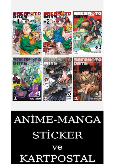 Sakamoto Days 1-2-3-4-5-6 Manga Seti 6 Kitap / Anime-manga Sticker Ve Kartpostal