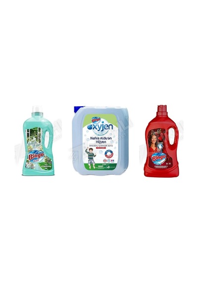 Bingo Yüzey Tem. Fresh 2.5 Lt + Çamaşır Suyu 4 Lt + Renkliler 3lt 3'lü Set Diğer