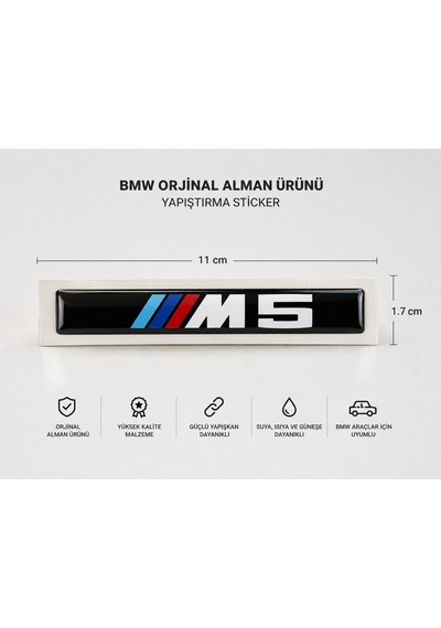 Bmw M5 Araçlar İçin  Alman Ürünü Yapıştırma Sticker 0