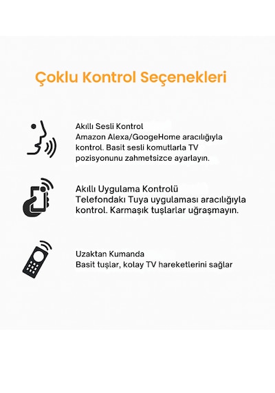 Motorlu Katlanır Tavan Tipi Tv Askı Aparatı 37"-75" Akıllı