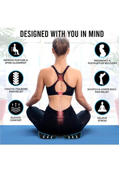 Tr Nefes Alabilir Hafızalı Köpük Koltuk Minderi Tailbone Hassasiyet Kesici W/mesh Ve Kadife Kılıflar - Masa Sandal Diğer
