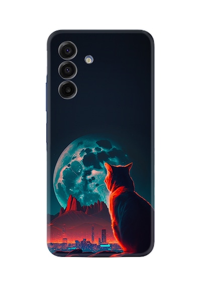 Samsung Samsung Galaxy Uyumlu A17 Kılıf Boutique Baskılı Resimli Dalgın Kedi Pcode -074